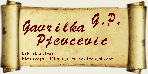 Gavrilka Pjevčević vizit kartica